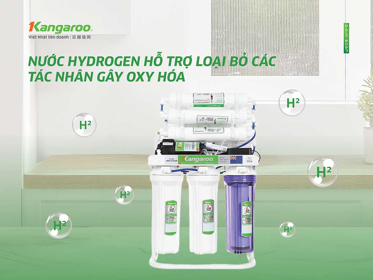 Tạo nước giàu hydrogen hỗ trợ loại bỏ các tác nhân gây oxy hóa